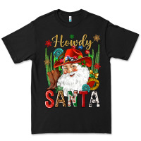 Black Howdy Santa Premium Tee - NancyCooperArtShop