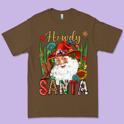 Howdy Santa Premium Tee Designed By Nancycooperartshop