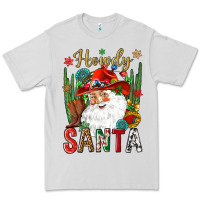 Dove Grey Howdy Santa Premium Tee - NancyCooperArtShop