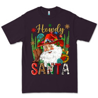 Plum Howdy Santa Premium Tee - NancyCooperArtShop