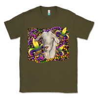 Army Green mardi gras goat fleur de lis Classic Tee - RanaPortraitStore