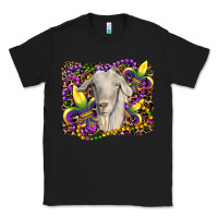 Black mardi gras goat fleur de lis Classic Tee - RanaPortraitStore