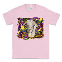 Bubblegum Pink mardi gras goat fleur de lis Classic Tee - RanaPortraitStore