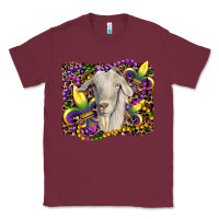 Burgundy mardi gras goat fleur de lis Classic Tee - RanaPortraitStore