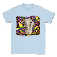 Dusty Blue mardi gras goat fleur de lis Classic Tee - RanaPortraitStore