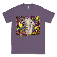 Lavender mardi gras goat fleur de lis Classic Tee - RanaPortraitStore