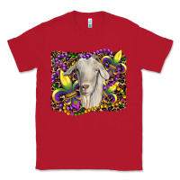 Red mardi gras goat fleur de lis Classic Tee - RanaPortraitStore