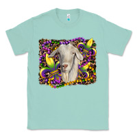 Seafoam mardi gras goat fleur de lis Classic Tee - RanaPortraitStore
