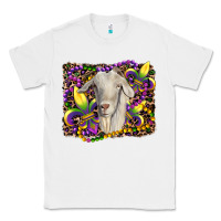 White mardi gras goat fleur de lis Classic Tee - RanaPortraitStore