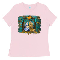 Bubblegum Pink oh holy night western Ladies Tee - RanaPortraitStore