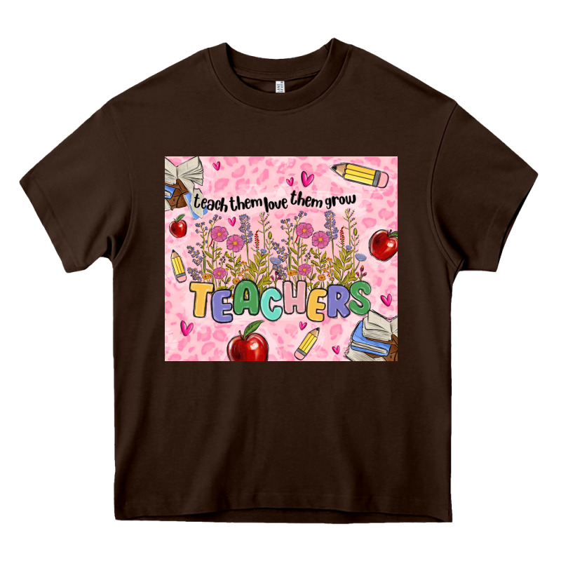 Teachers Teach Them Love Them Grow Heavy Core Tee by MaliasSmallBusiness | Teevron