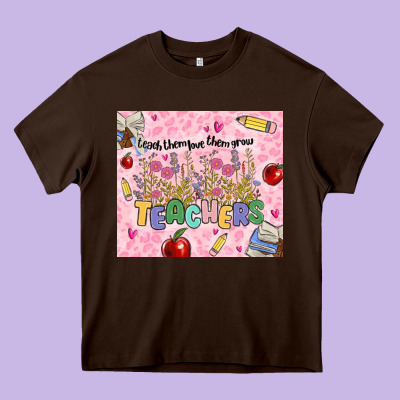 Teachers Teach Them Love Them Grow Heavy Core Tee Designed By Maliassmallbusiness