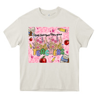 Cream teachers teach them love them grow Heavy Core Tee - MaliasSmallBusiness