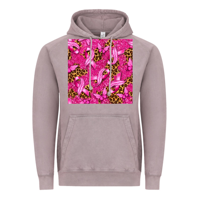 Breast Cancer With Ribbon And Butterfly Seamless P Vintage Hoodie by texasbilliewilder | Teevron