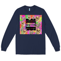 Navy straight outta fucks to give Long Sleeve Tee - TumblerDesignByShophia