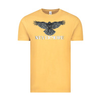 Vintage Mustard Hot Trend Raven Nevermore Poetry Halloween Edgar Allan Poe Vintage Tee - lanVoArt