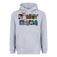 Heather Grey Bunny mama Heavyweight Hoodie - CowhideDigitalArt