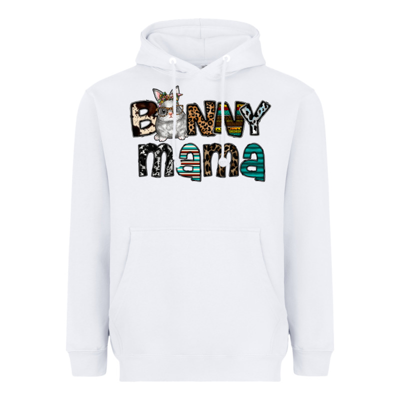Bunny Mama Heavyweight Hoodie by CowhideDigitalArt | Teevron