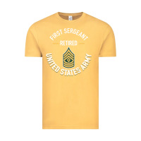 Vintage Mustard first sergeant 1sg retired army military retirement gifts long sleeve Vintage Tee - lanVoArt
