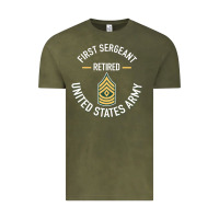 Vintage Olive first sergeant 1sg retired army military retirement gifts long sleeve Vintage Tee - lanVoArt