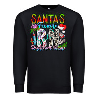 Black Santa's Favorite RN Registered Nurse Premium Sweatshirt - CowhideDigitalArt