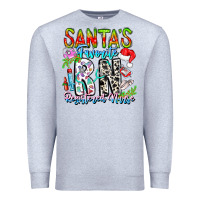 Heather Grey Santa's Favorite RN Registered Nurse Premium Sweatshirt - CowhideDigitalArt
