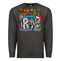Smoke Santa's Favorite RN Registered Nurse Premium Sweatshirt - CowhideDigitalArt