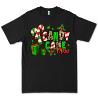 Black Candy Cane Crew Premium Tee - MaliasSmallBusiness