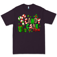 Plum Candy Cane Crew Premium Tee - MaliasSmallBusiness