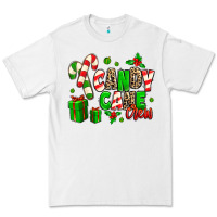 White Candy Cane Crew Premium Tee - MaliasSmallBusiness