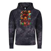 Cloud Black Santa's Favorite Dental Squad Afro Messy Bun Vintage Hoodie - texasbilliewilder