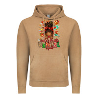 Vintage Camel Santa's Favorite Dental Squad Afro Messy Bun Vintage Hoodie - texasbilliewilder