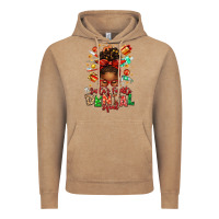Vintage Coffee Santa's Favorite Dental Squad Afro Messy Bun Vintage Hoodie - texasbilliewilder