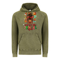 Vintage Olive Santa's Favorite Dental Squad Afro Messy Bun Vintage Hoodie - texasbilliewilder