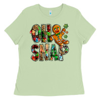 Matcha Oh snap Christmas Ladies Tee - NancyCooperArtShop