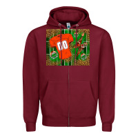 Burgundy american football uniform mouse pad Zipper Hoodie - BundleAndBundleShop