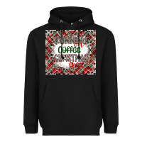 Black Running on Coffee And Christmas Heavyweight Hoodie - CowhideDigitalArt