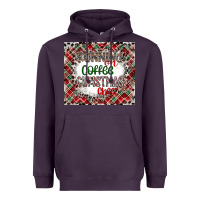Plum Running on Coffee And Christmas Heavyweight Hoodie - CowhideDigitalArt