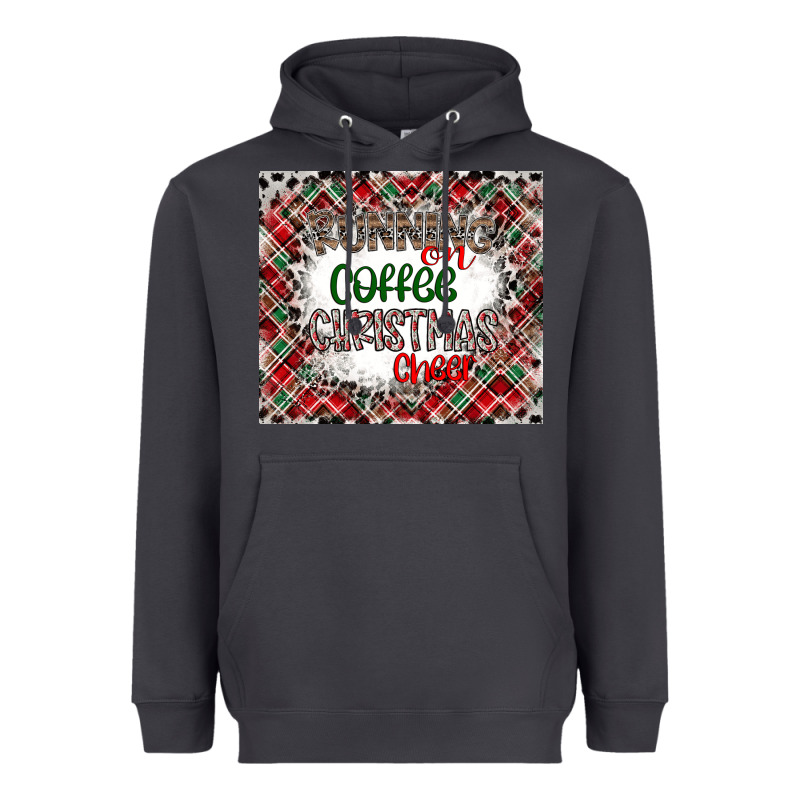 Running On Coffee And Christmas Heavyweight Hoodie by CowhideDigitalArt | Teevron