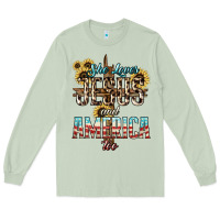 Matcha She loves Jesus and America too sunflower Long Sleeve Tee - HowdyJamesFarm