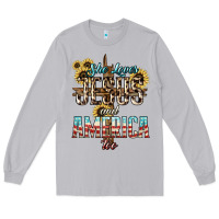 Moon Dust She loves Jesus and America too sunflower Long Sleeve Tee - HowdyJamesFarm