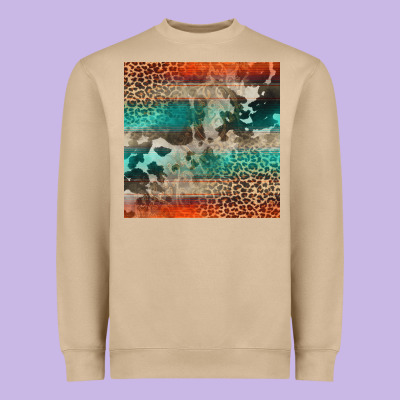 Leopard Cowhide Pattern Heavyweight Sweatshirt Designed By Cowcowdesign