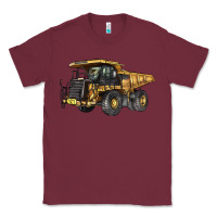 Burgundy Mining Truck Classic Tee - LillyAllenDesigns