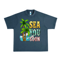 Midnight Navy Sea you soon Urban Heavy Tee - NancyCooperArtShop