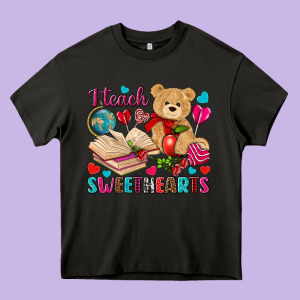 I Teach Sweethearts Heavy Core Tee Designed By Nancycooperartshop