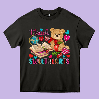 I Teach Sweethearts Heavy Core Tee Designed By Nancycooperartshop