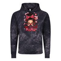 Cloud Black one loved mama messy bun Vintage Hoodie - texasbilliewilder