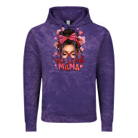 Cloud Purple one loved mama messy bun Vintage Hoodie - texasbilliewilder