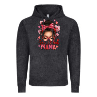 Vintage Black one loved mama messy bun Vintage Hoodie - texasbilliewilder