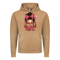 Vintage Camel one loved mama messy bun Vintage Hoodie - texasbilliewilder
